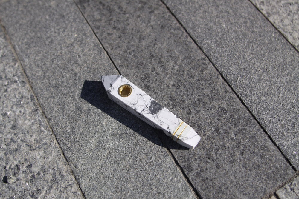 Marbled Howlite Pipe-2