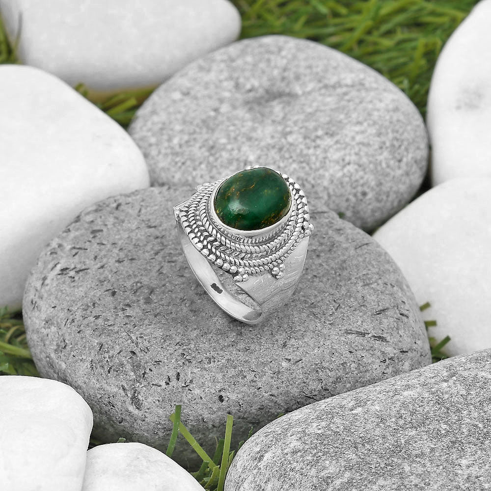 Natural Green Fuchsite Ring size-7.5 R-1278 SDR199862-1