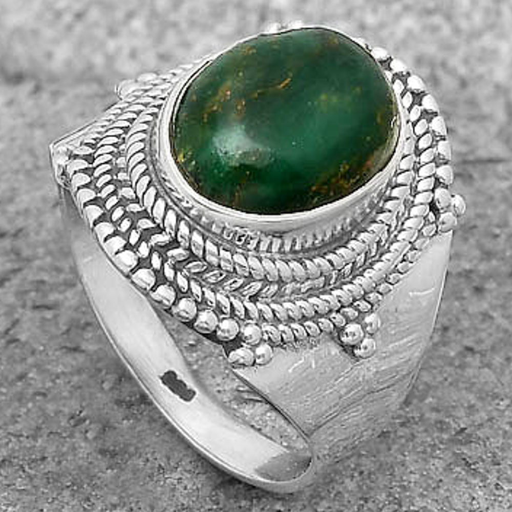 Natural Green Fuchsite Ring size-7.5 R-1278 SDR199862-2