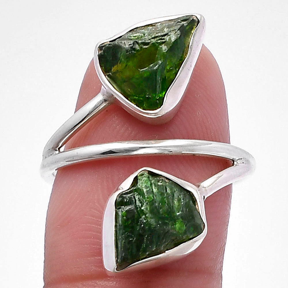 Natural Chrome Diopside Rough Ring size-8 R-1169 SDR220790-0