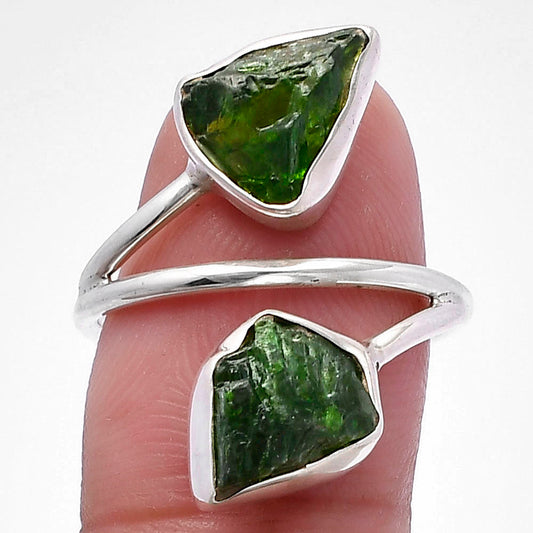 Natural Chrome Diopside Rough Ring size-8 R-1169 SDR220790-0