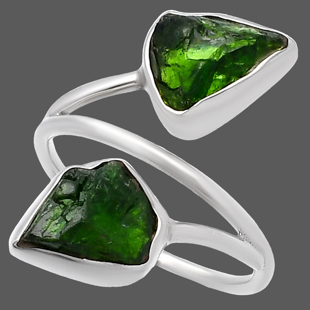 Natural Chrome Diopside Rough Ring size-8 R-1169 SDR220790-2