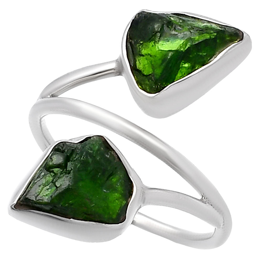 Natural Chrome Diopside Rough Ring size-8 R-1169 SDR220790-1